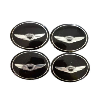 4Pcs Car Wheel Center Hub Sticker Steering Wheel Center Emblem Decal for Genesis