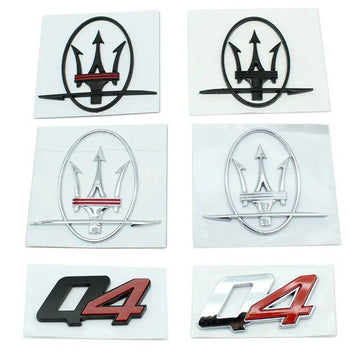 2pcs 3D ABS Stickers Decals Emblem Badge For Maserati Ghibli Granturismo Levante