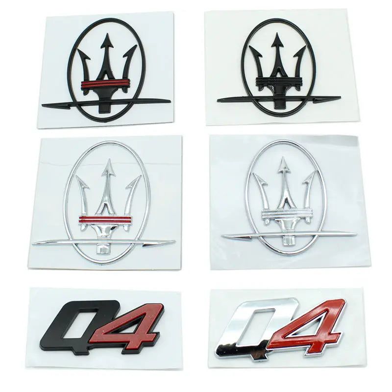 2pcs 3D ABS Stickers Decals Emblem Badge For Maserati Ghibli Granturismo Levante