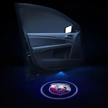 2pcs LED Car Door Courtesy Projector Laser Ghost Shadow Light For Abarth Logo