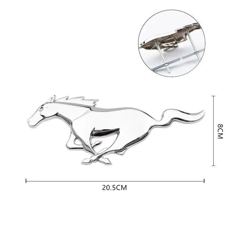 For Mustang 2015-2021 Fastback Mach 1 Shelby Metal Front Grill Horse Emblem