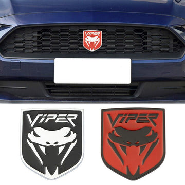 3D Metal Snake Cobra Viper Badge Emblem Stickers Rear Decal For Ford Mustang Shelby