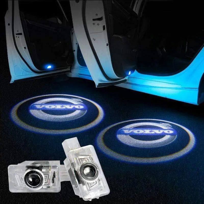 2pcs LED Car Door Courtesy Projector Laser Ghost Shadow Light For VOLVO Logo