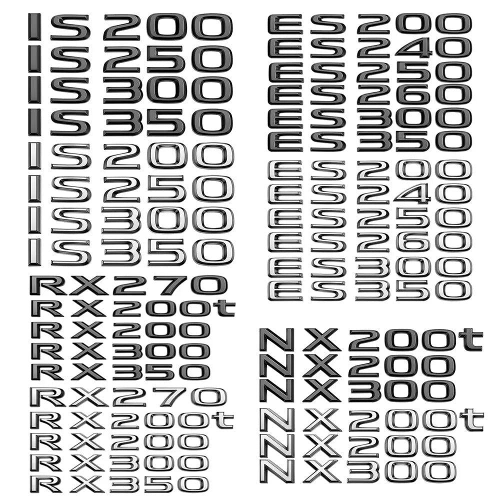 Rear Trunk Sticker For Lexus IS300 IS250 RX350 NX Series HYBRID Emblem Badge