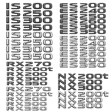 Rear Trunk Sticker For Lexus IS300 IS250 RX350 NX Series HYBRID Emblem Badge