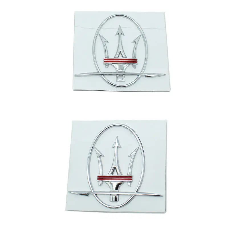 2pcs 3D ABS Stickers Decals Emblem Badge For Maserati Ghibli Granturismo Levante