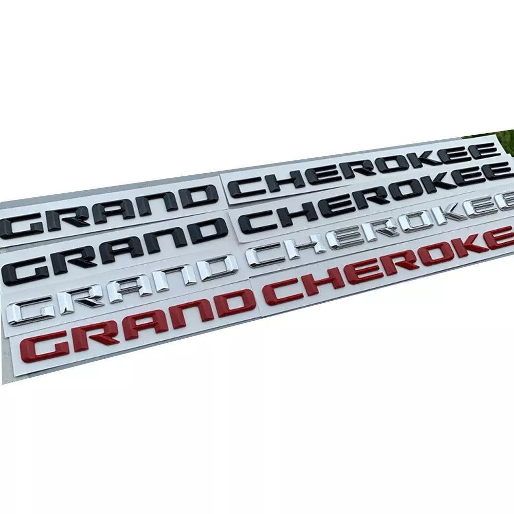 For jeep Grand Cherokee Front Left Right Door Side Emblem Nameplate Badge Letters Sticker