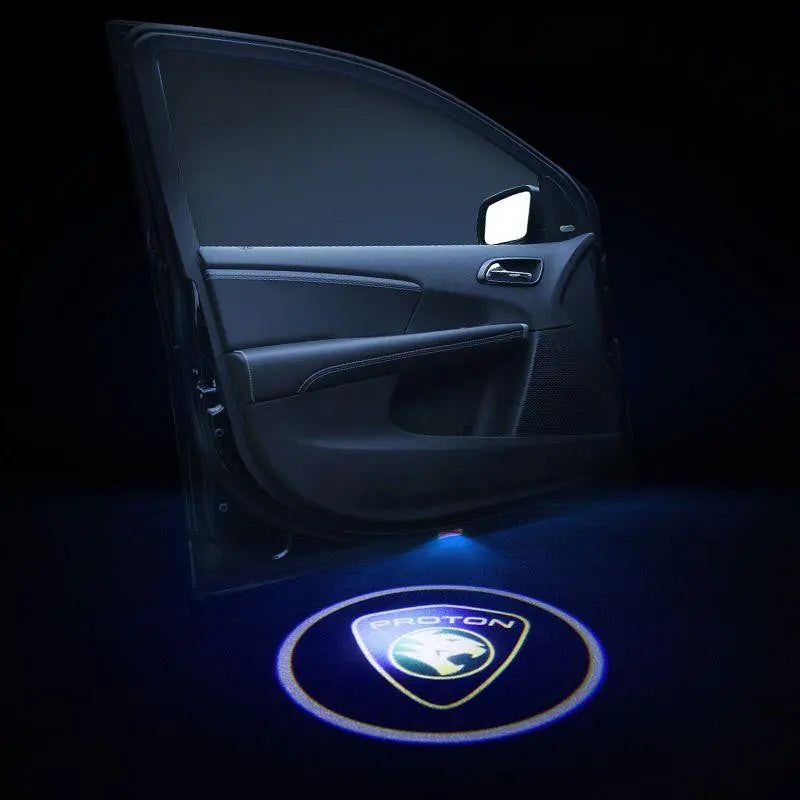2pcs LED Car Door Courtesy Projector Laser Ghost Shadow Light For PROTON Logo