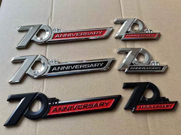 1 pic Side Emblem 70th Anniversary 3D Emblem Trunk Badge Sticker For Toyota Land Cruiser