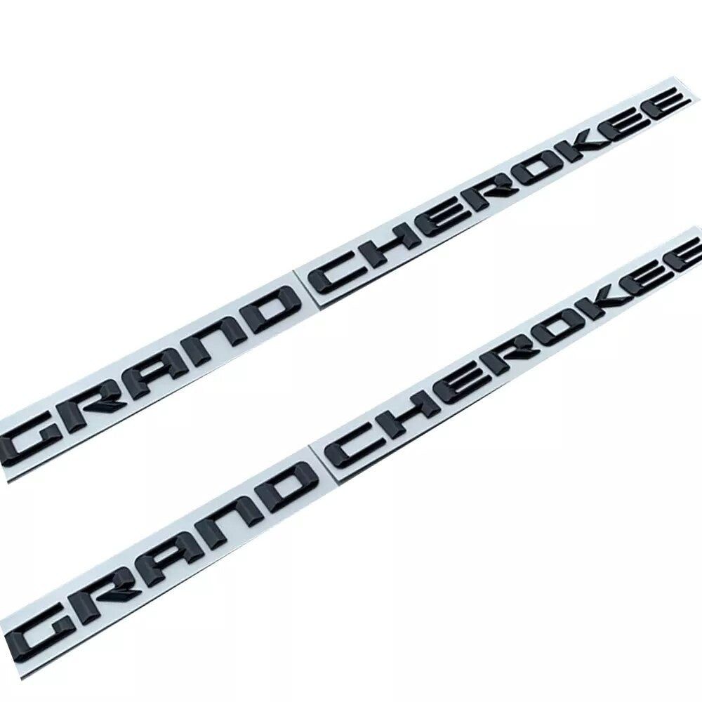 For jeep Grand Cherokee Front Left Right Door Side Emblem Nameplate Badge Letters Sticker