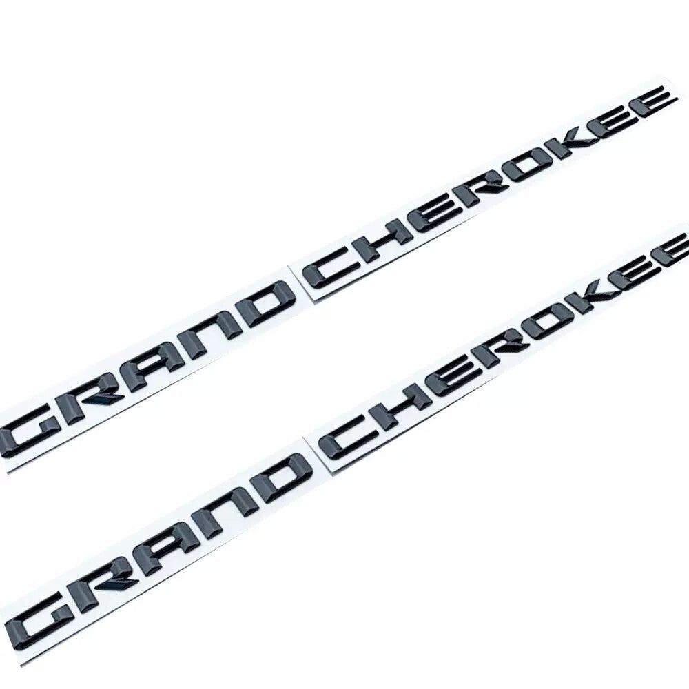 For jeep Grand Cherokee Front Left Right Door Side Emblem Nameplate Badge Letters Sticker