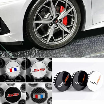4Pcs/set 68mm SS ABS Carbon Fiber Car Wheel Center Covers For Chevrolet CAMARO Corvette