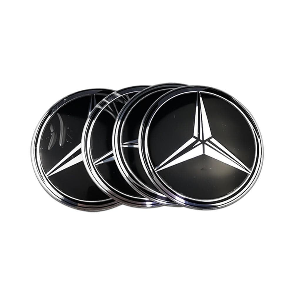 56mm 4PCS Mercedes Benz AMG Apple Tree Brabus Lorinser Car Wheel Center Hub Cap Sticker Emblem Badge Decal