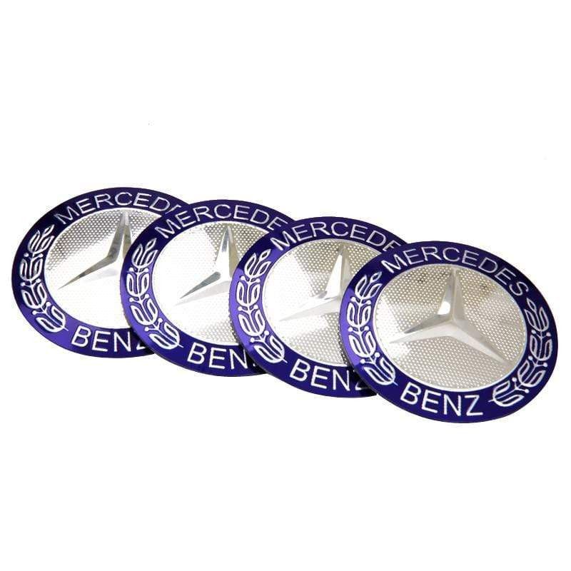 56mm 4PCS Mercedes Benz AMG Apple Tree Brabus Lorinser Car Wheel Center Hub Cap Sticker Emblem Badge Decal