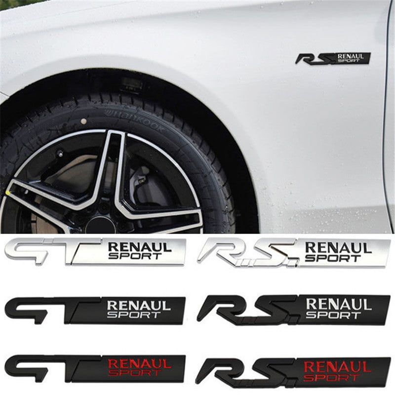Metal GT Renaul Sport Badge rear Emblem tail sticker For Peugeot Kia