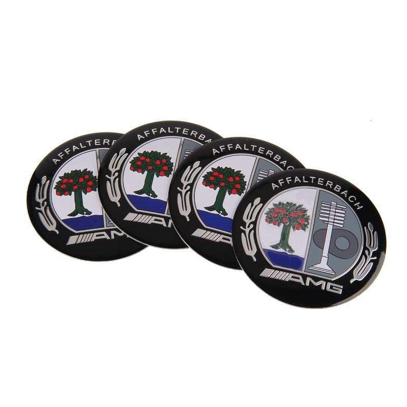 56mm 4PCS Mercedes Benz AMG Apple Tree Brabus Lorinser Car Wheel Center Hub Cap Sticker Emblem Badge Decal